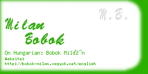 milan bobok business card